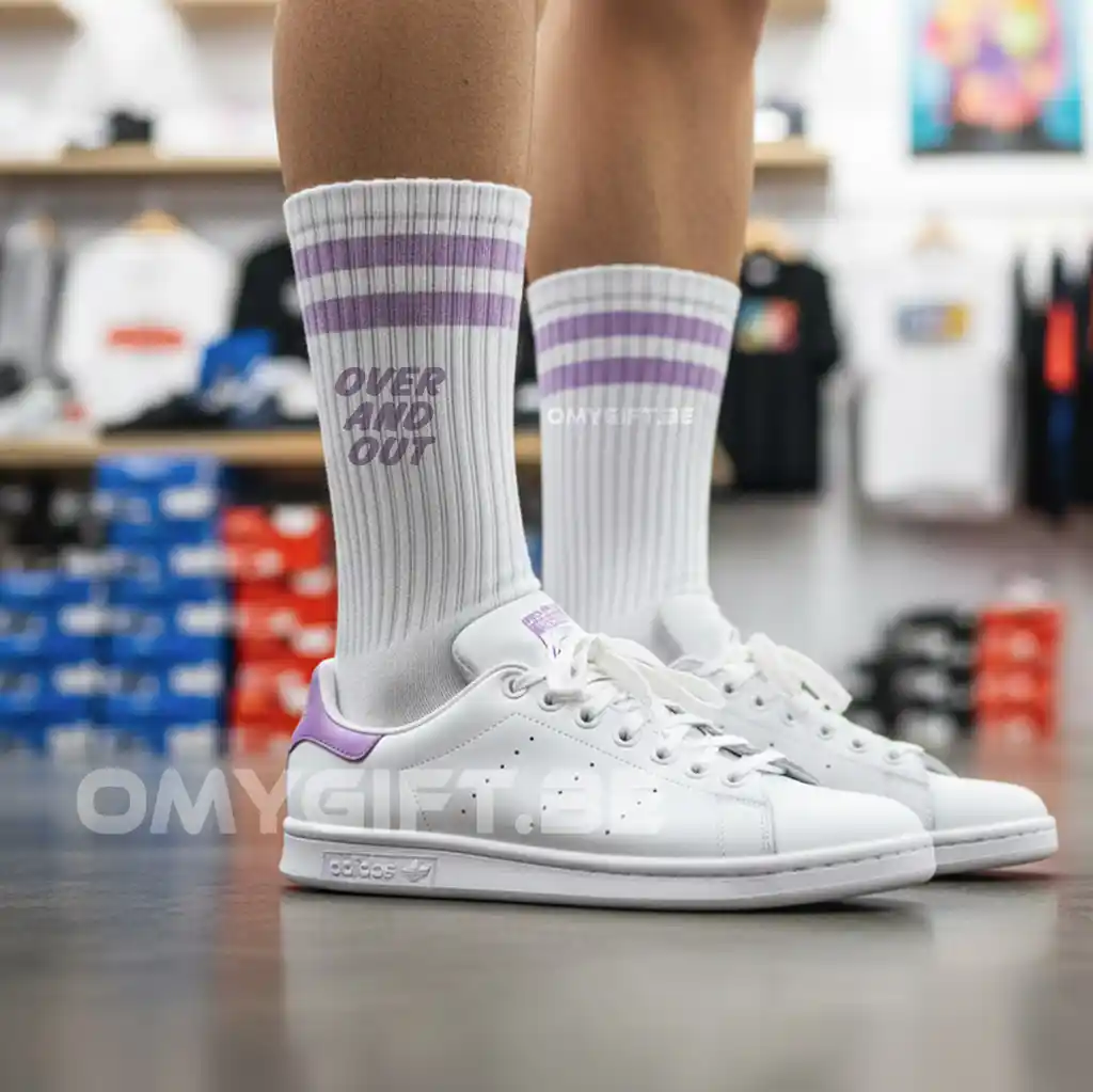 chaussettes de sport montantes personnalisées