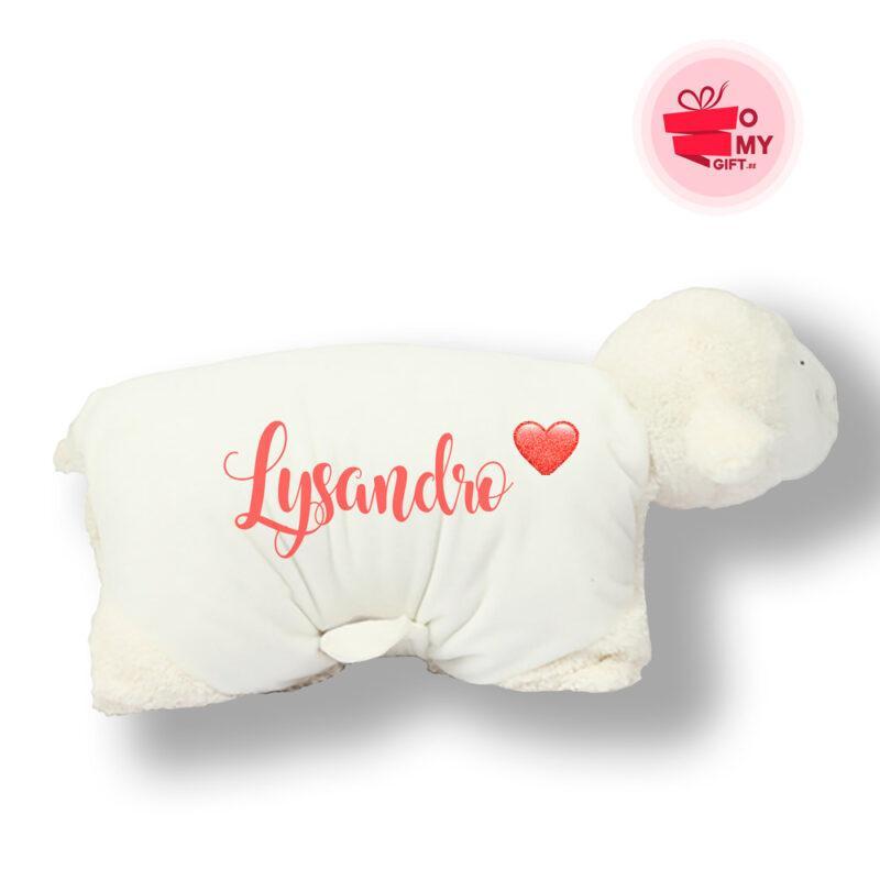 Peluche coussin agneau personnalisé