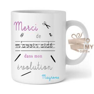 Mug blanc satiné personnalisé