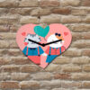 Horloge murale coeur personnalisée