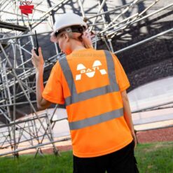 Tee-shirt de chantier fluorescent personnalisé