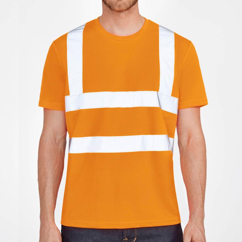 Tee-shirt de chantier fluorescent personnalisé