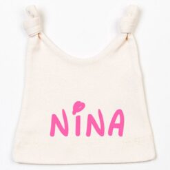 Bonnet bébé à cornes personnalisé
