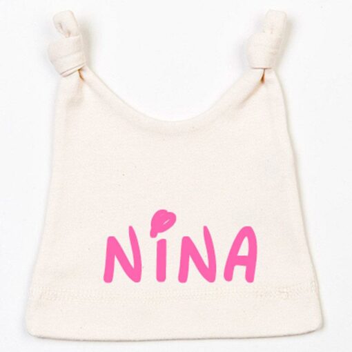 Bonnet bébé à cornes personnalisé