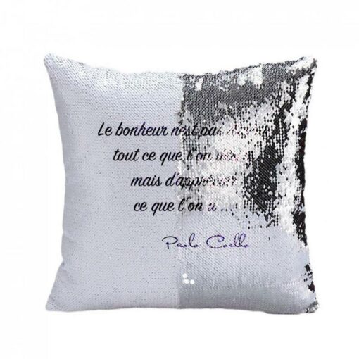 Housse de coussin sequin personnalisée