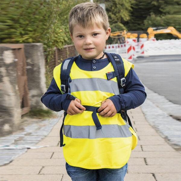 Gilet De Sécurité Réfléchissant Enfant - Taille Unique - Vert Fluo - Pour école/sport - Visibilité Nocturne