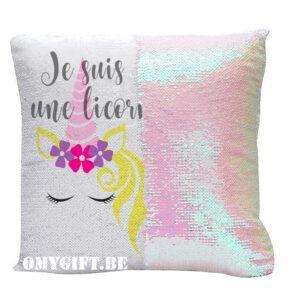 Housse de coussin sequin personnalisée
