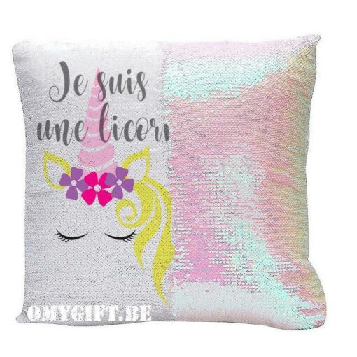 Housse de coussin sequin personnalisée