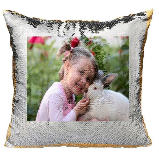 Housse de coussin sequin personnalisée