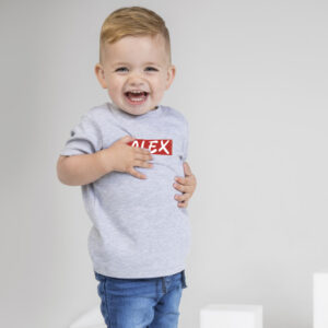 Tee-shirt mixte bouton-pression personnalisé pour bébé.
