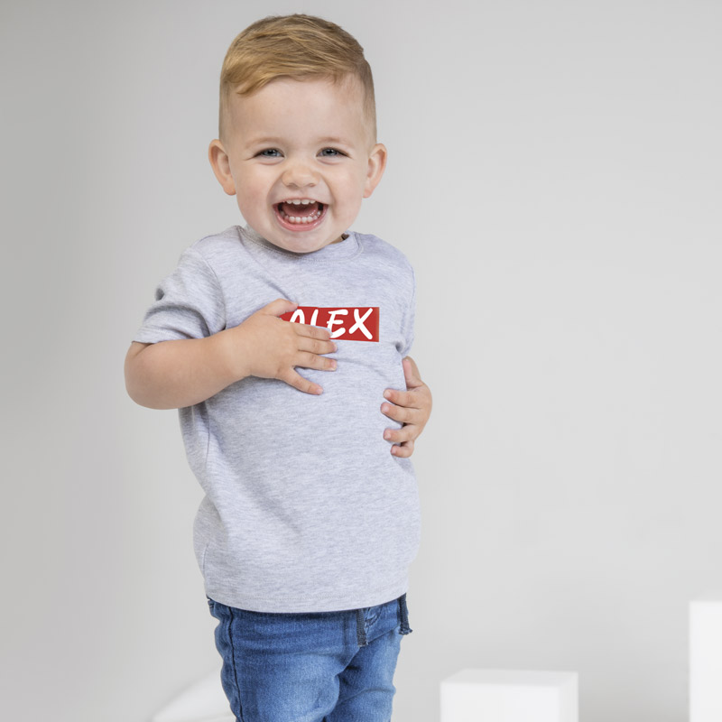 Tee-shirt mixte bouton-pression personnalisé pour bébé.