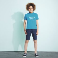 Tee-Shirt uni col rond personnalisé pour Enfant