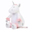 Peluche licorne rose personnalisée