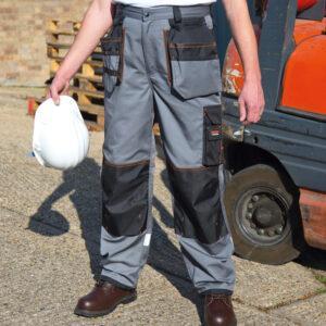 Pantalon de travail spécial chantier gris et noir