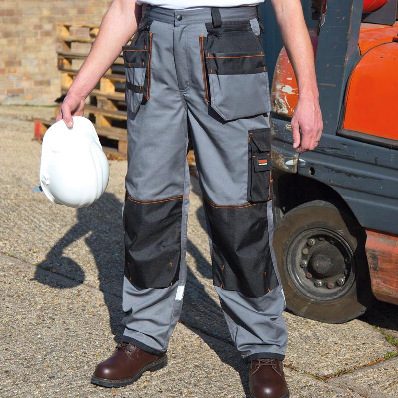 Pantalon de travail spécial chantier gris et noir