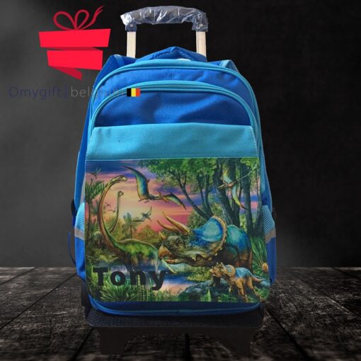 Cartable-sac à dos à roulettes écolier personnalisé