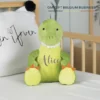 Peluche doudou dinosaure personnalisee avec prénom
