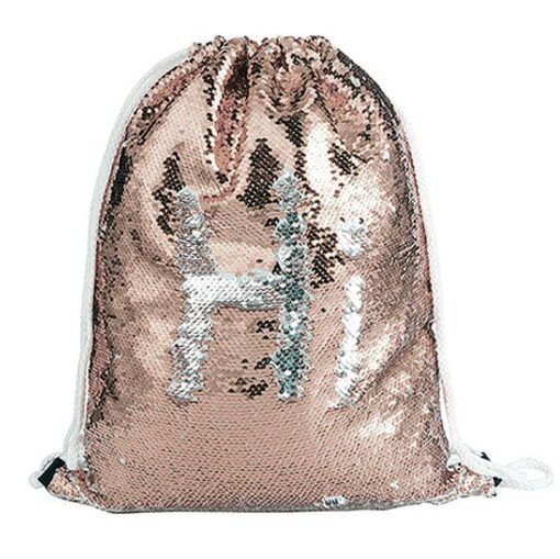 Sac à dos cordons en sequin personnalisé – Image 5