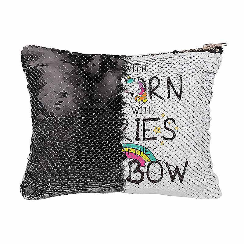 Trousse De Maquillage à Paillettes Bleue - Séquin Brillant, Parfaite Pour Rangement, Neuf Avec étiquettes