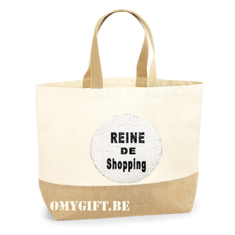 Sac sequin avec base en jute