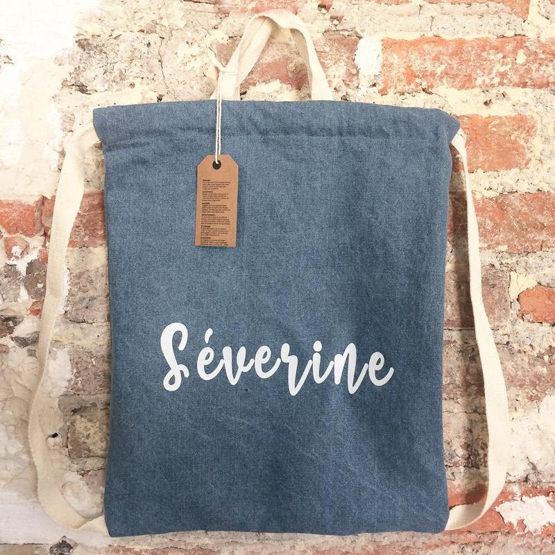 Sac de gym en DENIM