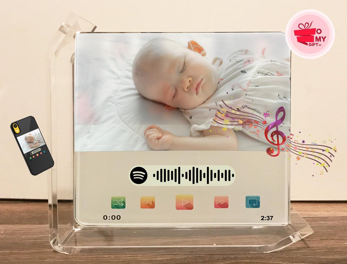 Support acrylique de musique de plaque Spotify personnalisé, photo