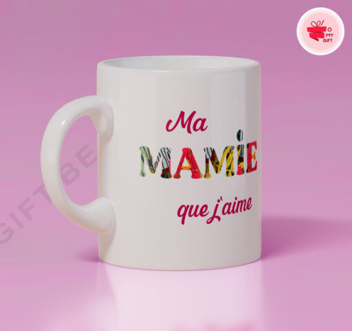 Mug personnalisé mamie qu'j'aime