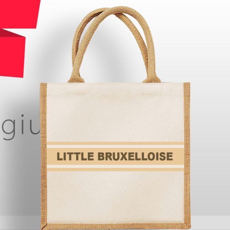 Sac jute Book Tote personnalisé