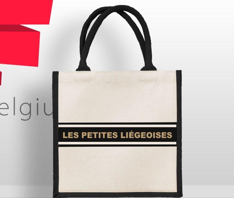 Sac jute Book Tote personnalisé