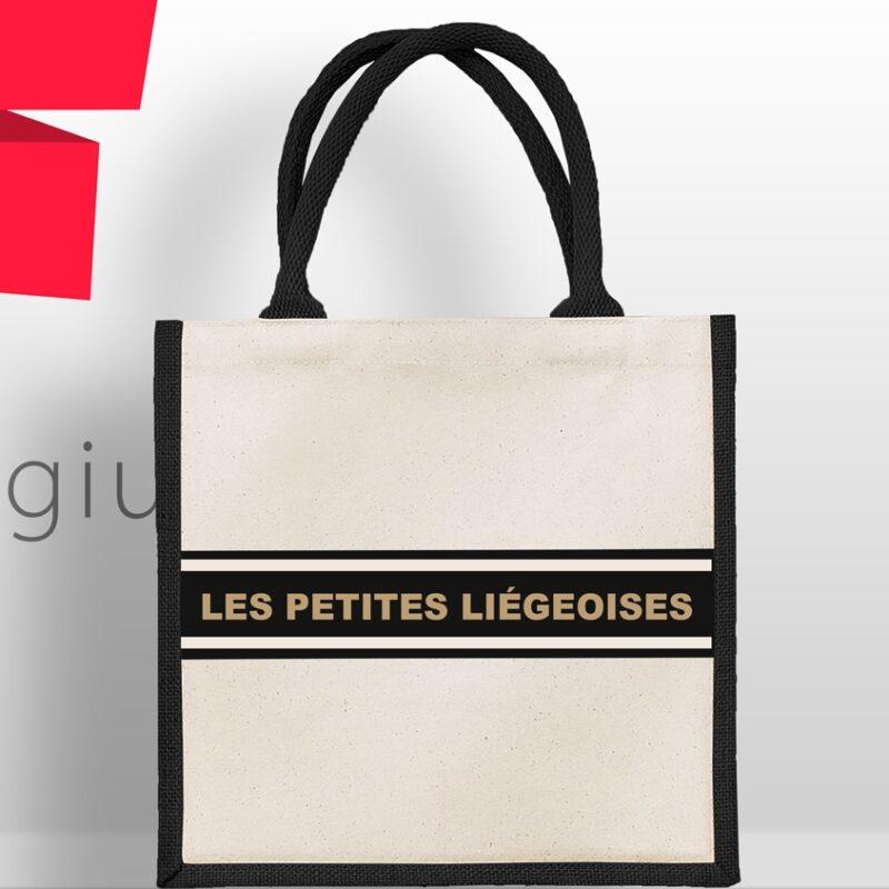 Sac jute Book Tote personnalisé