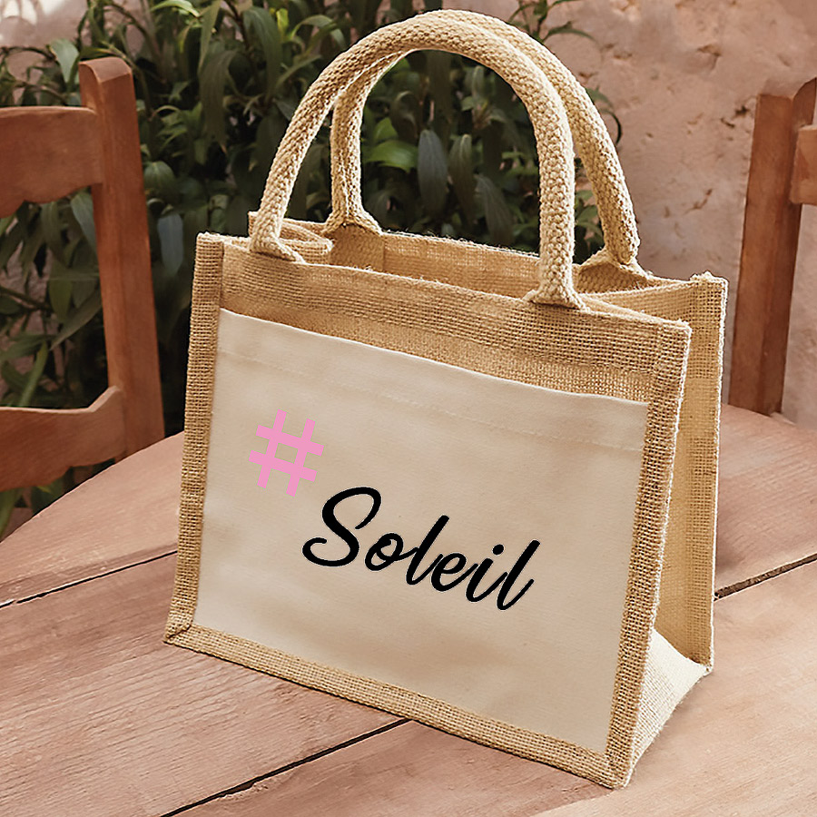 Sac en jute personnalisable pas cher Sac cabas toile de jute original