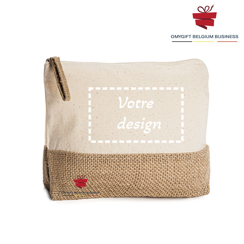 Trousse Personnalisée en Jute Naturelle