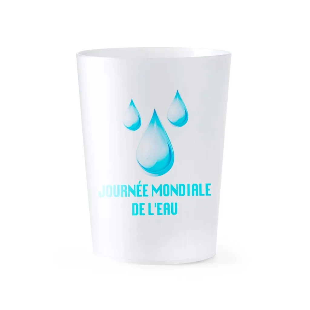 GOBELET PUBLICITAIRE RÉUTILISABLE EN PLASTIQUE PP Gobelet publicitaire réutilisable en plastique PP