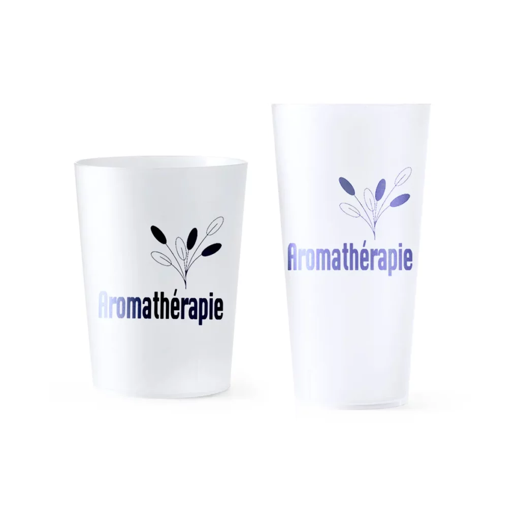 Gobelet publicitaire evenmentiel réutilisable en plastique PP