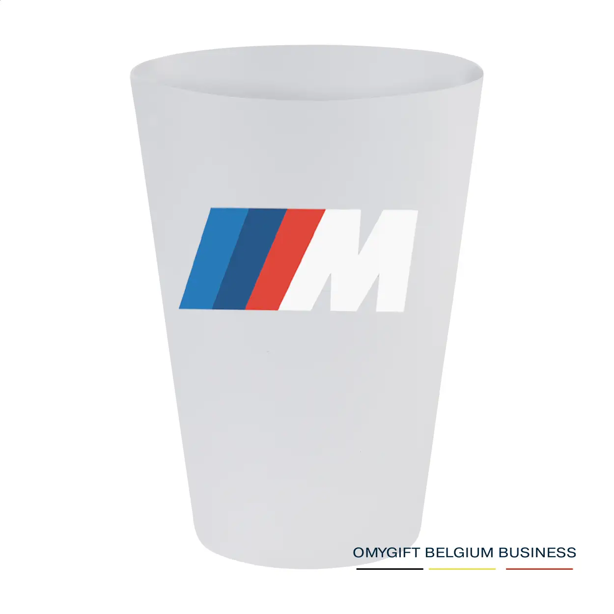 Gobelet personnalisé réutilisable en plastique PP 3 Gobelet plastique personnalisé réutilisable blanc givre