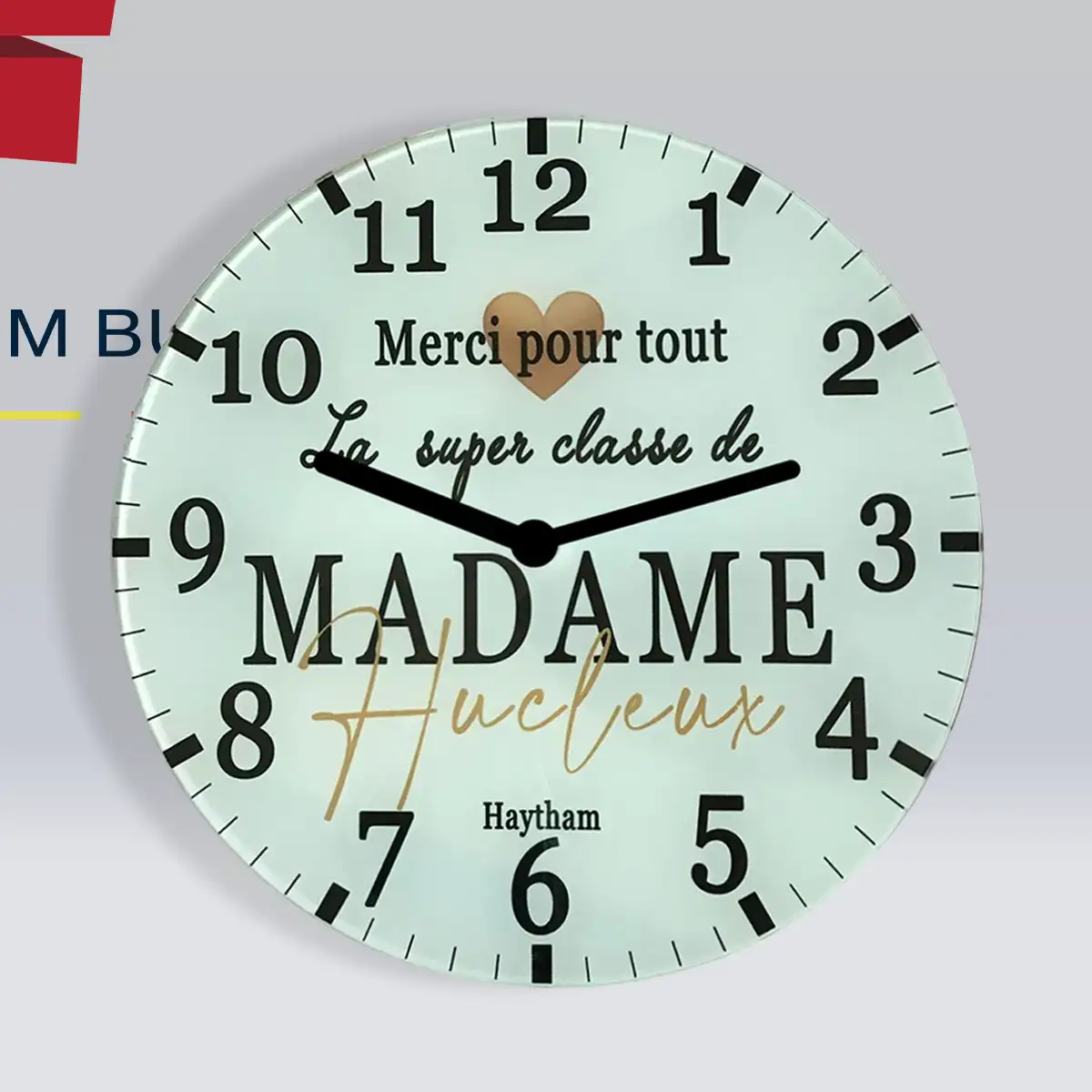 Cadeau maîtresse horloge personnalisée 1 Cadeau maîtresse horloge personnalisée